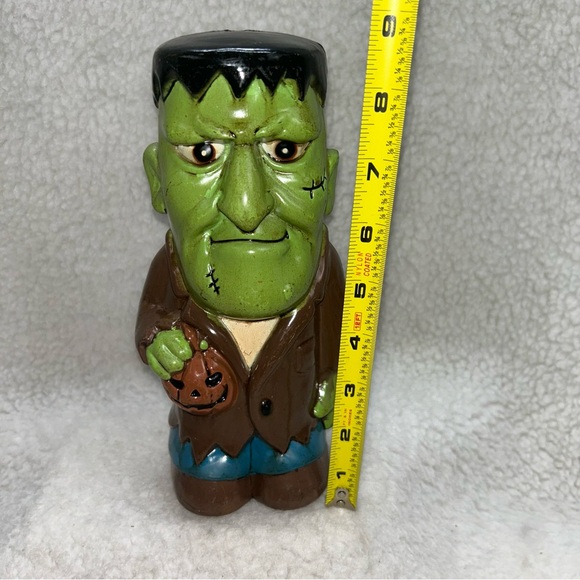 Dynagood 2001 Frankenstein blow mold Halloween decor 9" table top decor big head - Picture 4 of 12